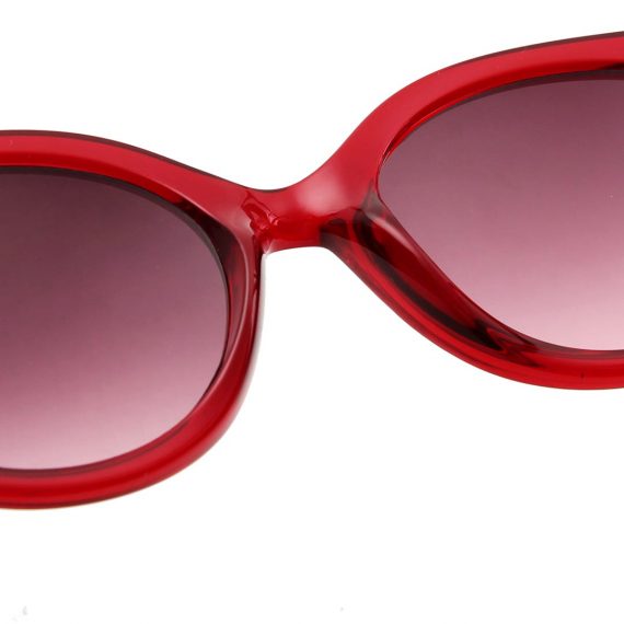 Dames Akjaerbede Butterfly zonnebril rood transparant met rode glazen AKsunnies bril