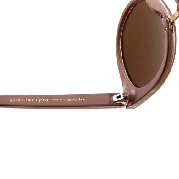 A.Kjaerbede zonnebril model Gray kleurtransparant roze met bronze glazen AKsunnies bril